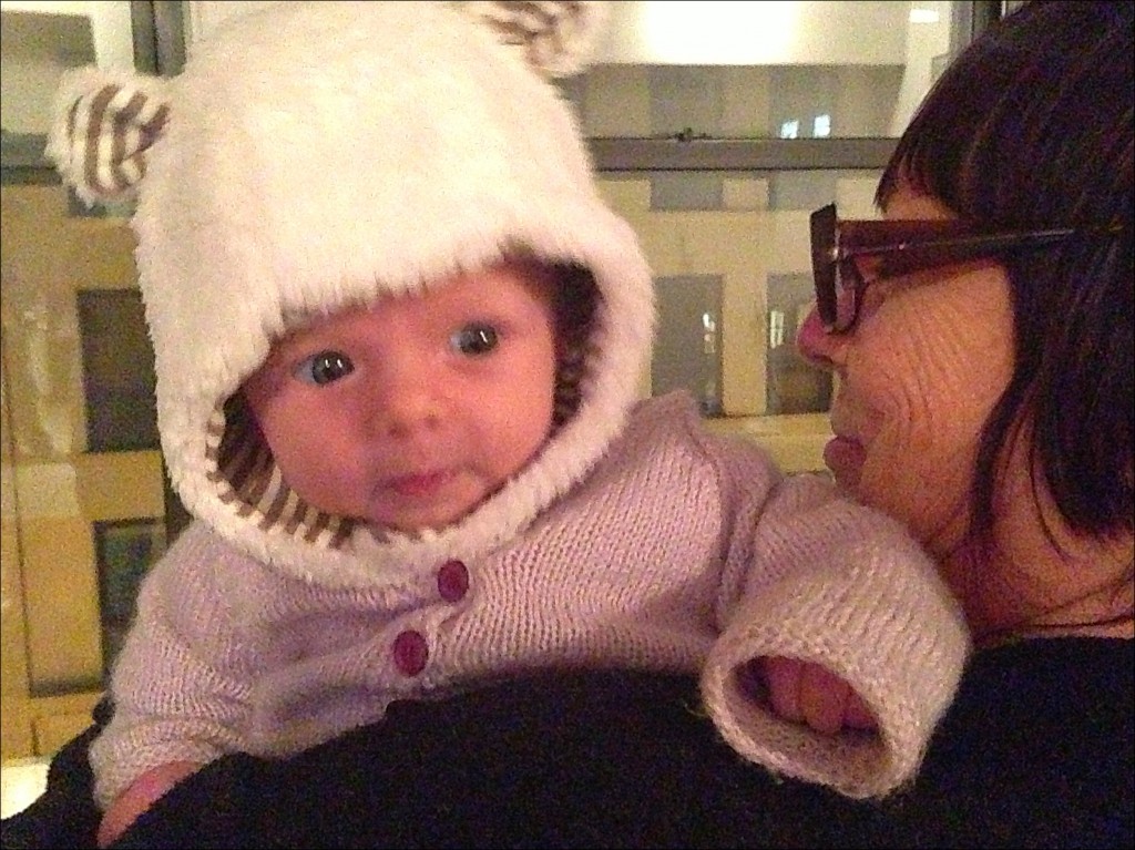 Avery looking about as cute as humanly possible with Rita