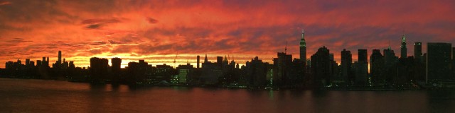 just another sunset over manhattan