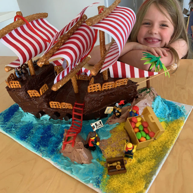 pirate ship birthday cake